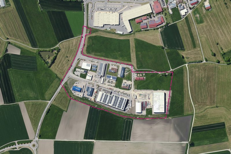 Plan des Gewerbeparks Roßfeld