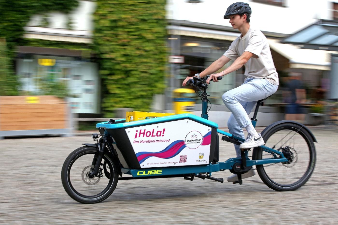 Das fahrende Lastenrad auf dem Schweinemarktplatz