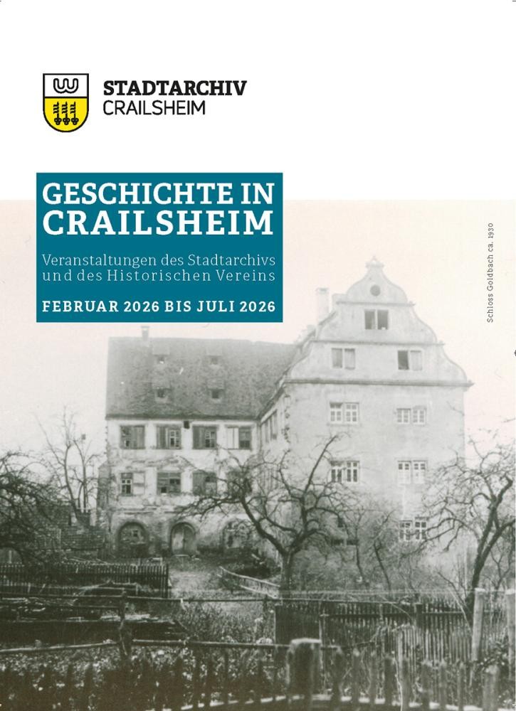 Stadtverwaltung Ein Flyer auf dem ein historisches Gebäude abgebildet ist