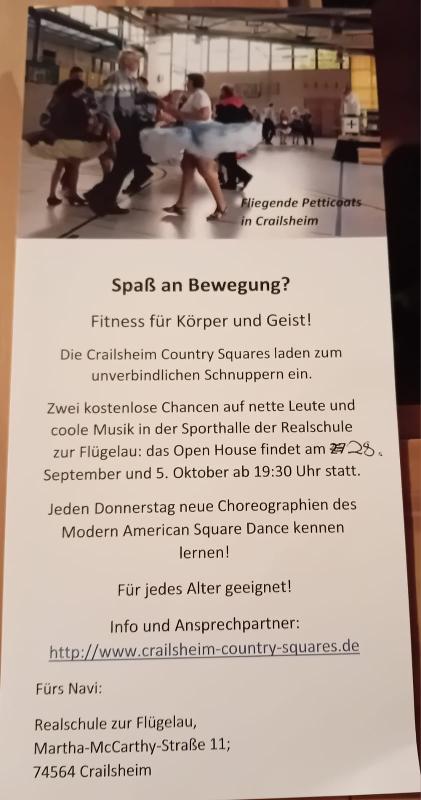 Flyer mit Infos zur Veranstaltung