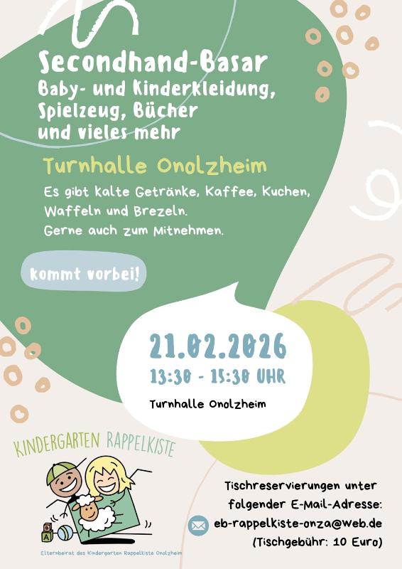 Infoflyer des Secondhand-Basars