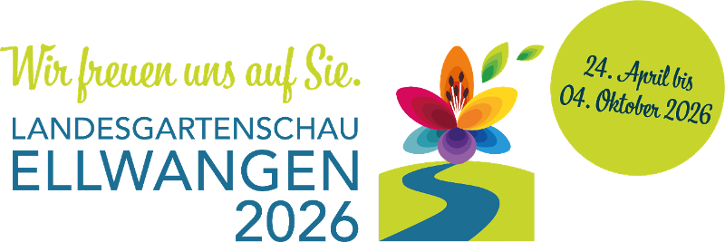 ein Flyer auf dem in grüner Schrift steht: Die Landesgartenschau freut sie auf Sie