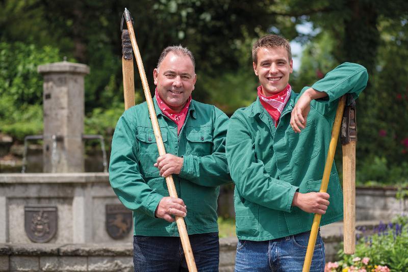 Bild von zwei Männer am Roßfelder Sichelhenket