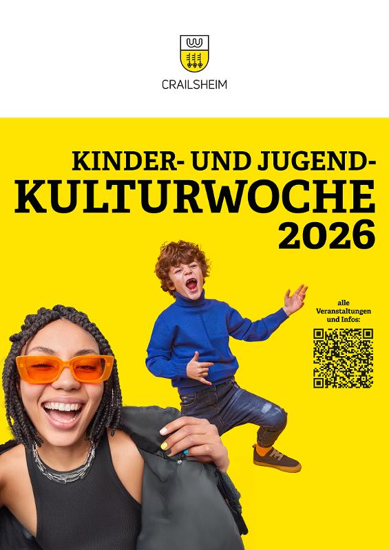 Plakat mit Überschrift und QR-Code zur Veranstaltung