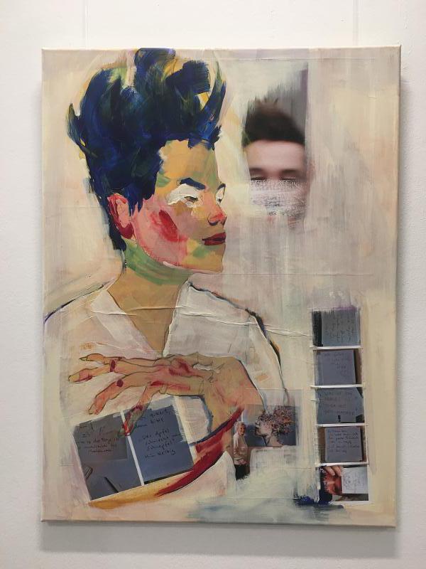 gemaltes Bild einer Person im seitlichen Portrait