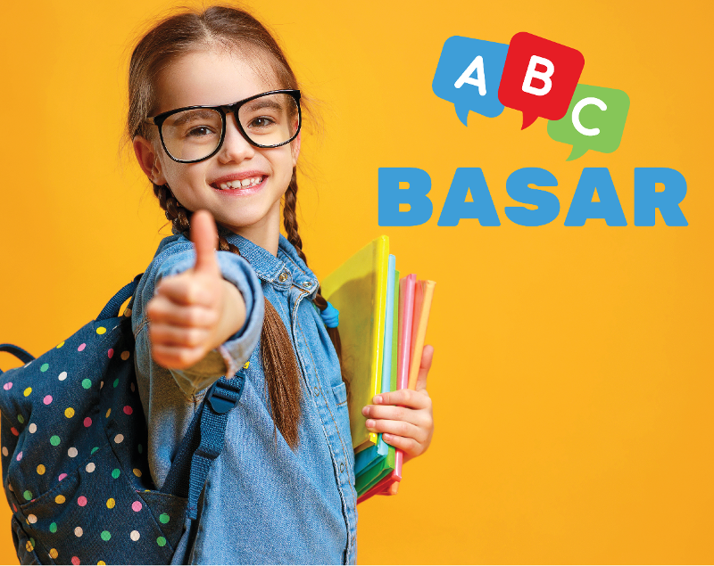 Poster von das ABC-Basar mit einem Kind