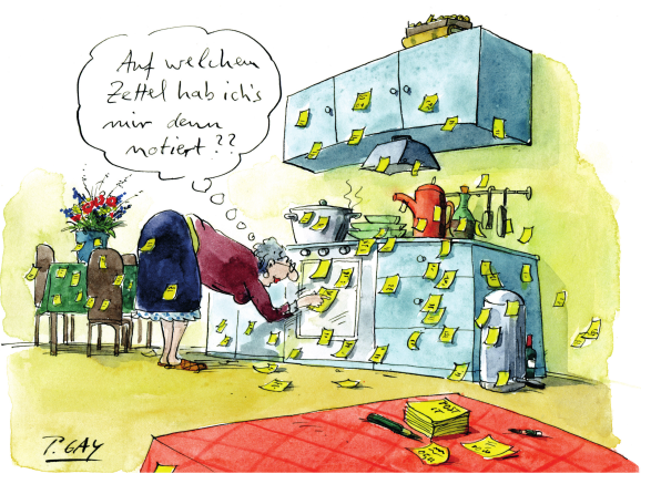 Karikatur zum Thema Demenz Karikatur zum Thema Demenz