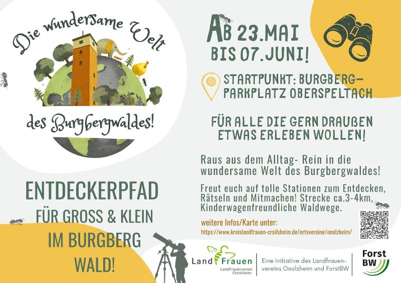 Flyer zum Entdeckerpfad mit Infos zur Veranstaltung