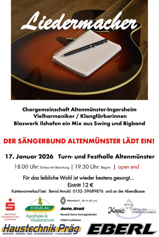 Veranstaltungsplakat mit Foto und Informationen