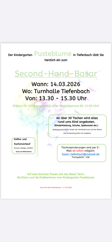 Plakat mit Infos zur Veranstaltung