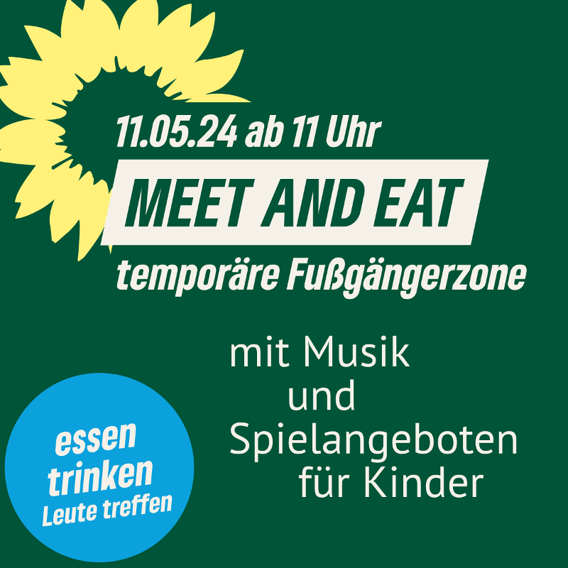 Flyer mit Informationen zum Meet and Eat