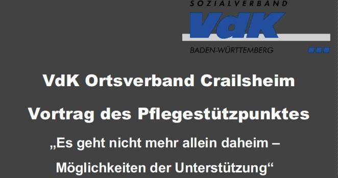 Überschrift von dem Vortrag des Pflegestützpunktes
