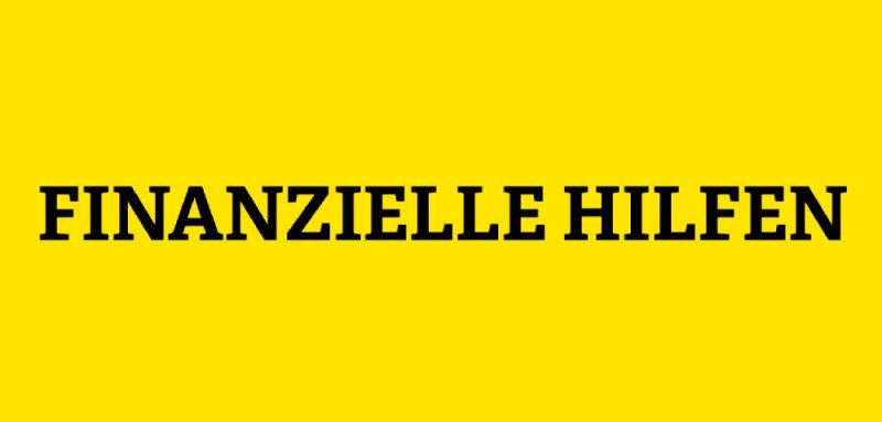 Gelbe Kachel mit Finanzielle Hilfen