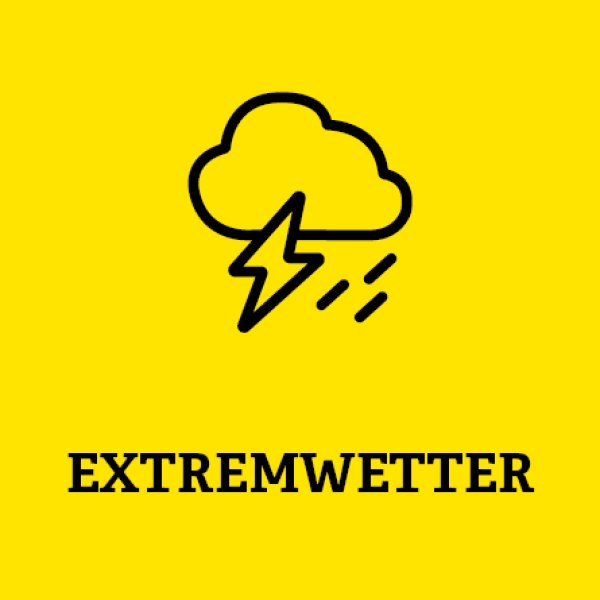 Mit Klick auf die Kachel bekommen Sie mehr Informationen bei Extremwettr