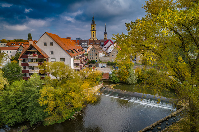 Luftaufnahme der Stadt