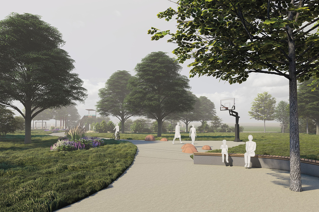 Stadtverwaltung Eine fiktive Darstellung eines Parks