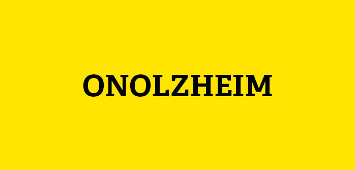 Gelbe Kachel mit Aufschrift Onolzheim