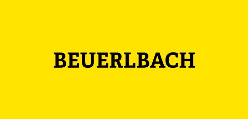 Gelbe Kachel mit Aufschrift Beuerlbach